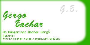 gergo bachar business card